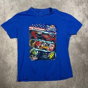 MotoGP 2021 Circuit of the Americas Red Bull Grand Prix Blue Racing Shirt Mens M